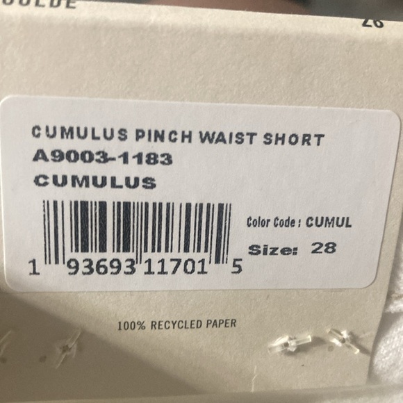 Agolde High Rise White Denim Shorts - Picture 3 of 4